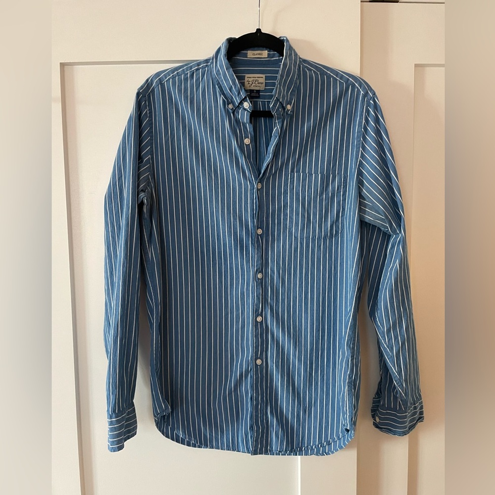 J.crew men’s striped button-down shirt, size S